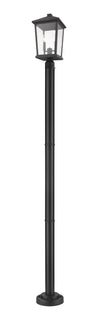 Beacon 2 Light Outdoor Post Mounted Fixture in Black Finish