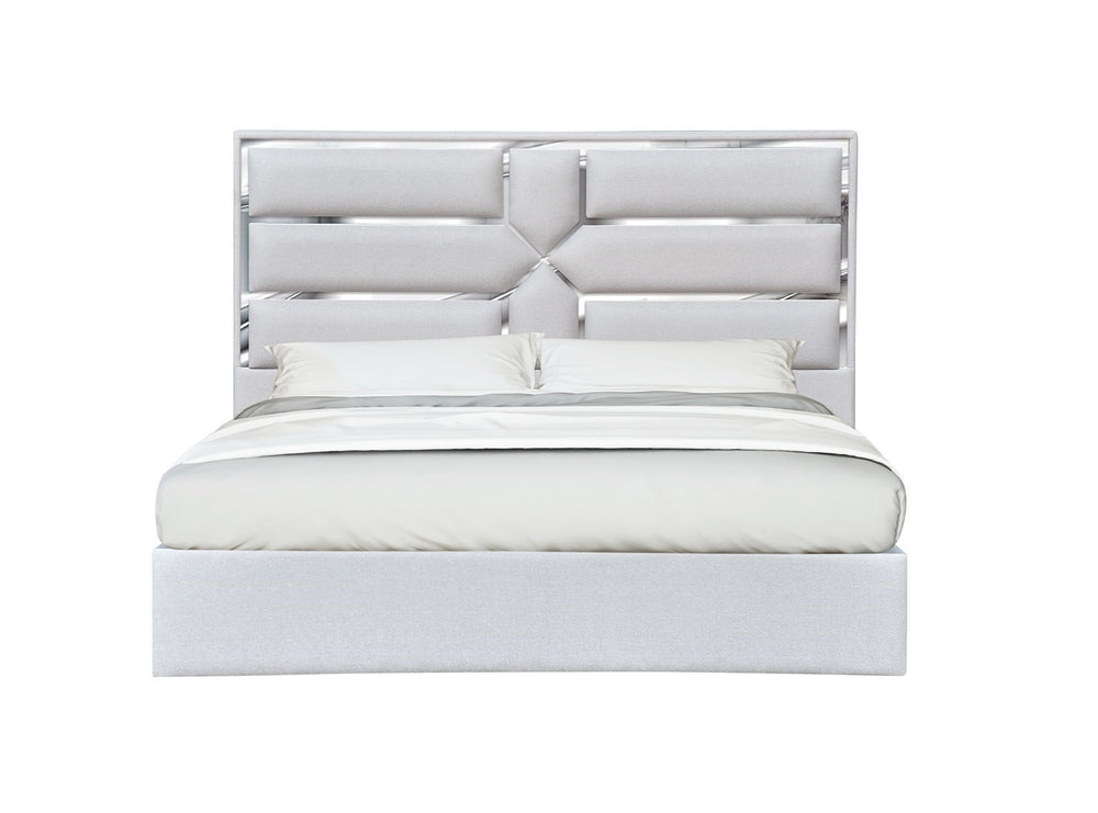 Da Vinci Queen Bed in Silver Grey