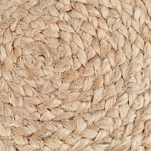 Faro Jute Pouf with Black Contrast Stitching
