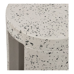 Moe's Lyon Outdoor Stool White Terrazzo