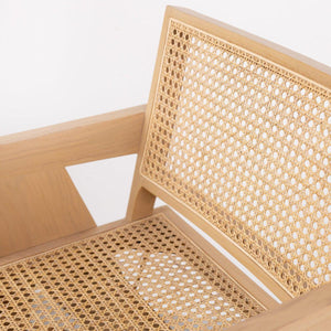 Jeanneret Counter Stool with Arms and Back - Ivory
