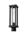Glenwood 1 Light Outdoor Post Mount Fixture in Black Finish