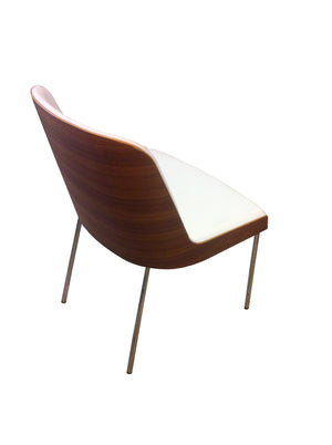 hudson plywood/metal base in cream leather