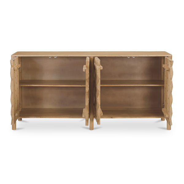 Moe's Fulton 4-Door Sideboard Natural Wood