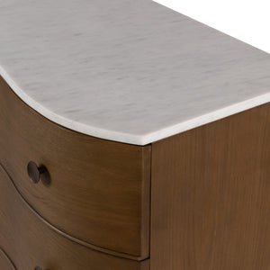 Tiago Marble Chest In Toasted Oak
