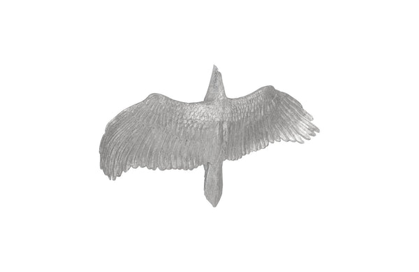 Soaring Eagle Wall Art, Resin, Silver Leaf, Small