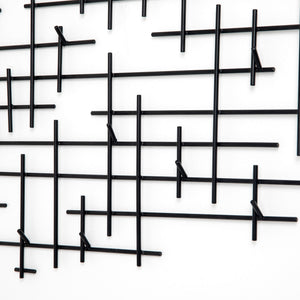 Crossin Coat Rack In Iron Matte Black