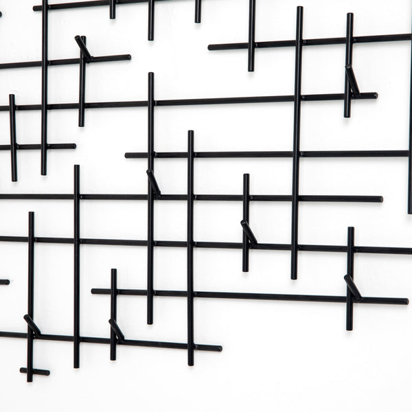 Crossin Coat Rack In Iron Matte Black