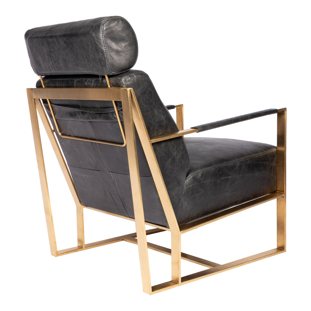 Paradiso Chair Black with Gold Frame