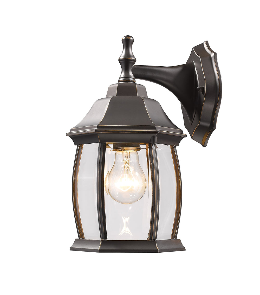 Waterdown 1 Light Outdoor Wall Light in Oil Rubbed Bronze Finish