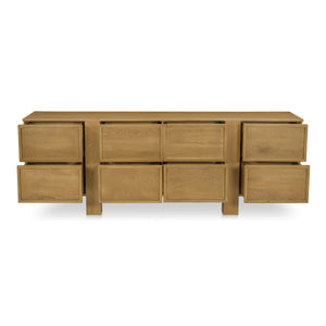 Moe's Henley Collection 8 Drawer Dresser in Brown Oak