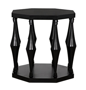 Marceo Side Table, Hand Rubbed Black