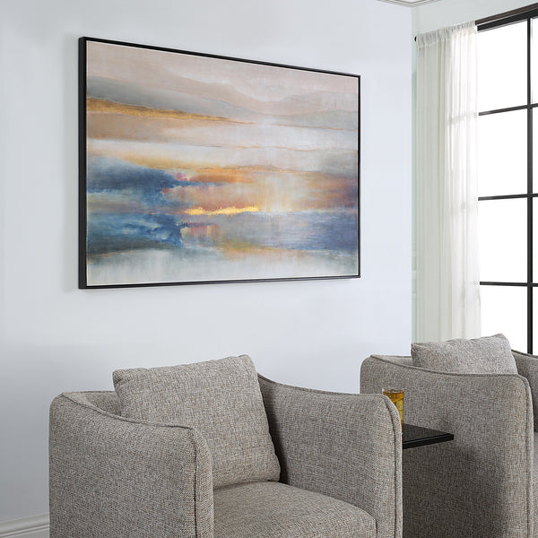 Seafaring Dusk Hand Painted Abstract Art
