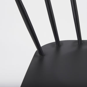 Colin 21.3L x 21.3W x 30.3H Black Metal Dining Chair