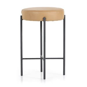 Nocona Stool In Tan Leather In Counter