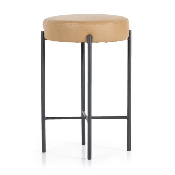 Nocona Stool In Tan Leather In Counter