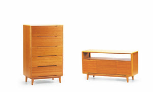 Caramelized Currant Five Drawer Chest