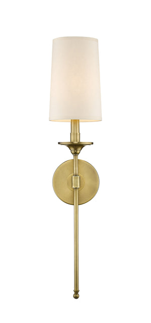 Emily 1 Light Wall Sconce in Rubbed Brass Finish