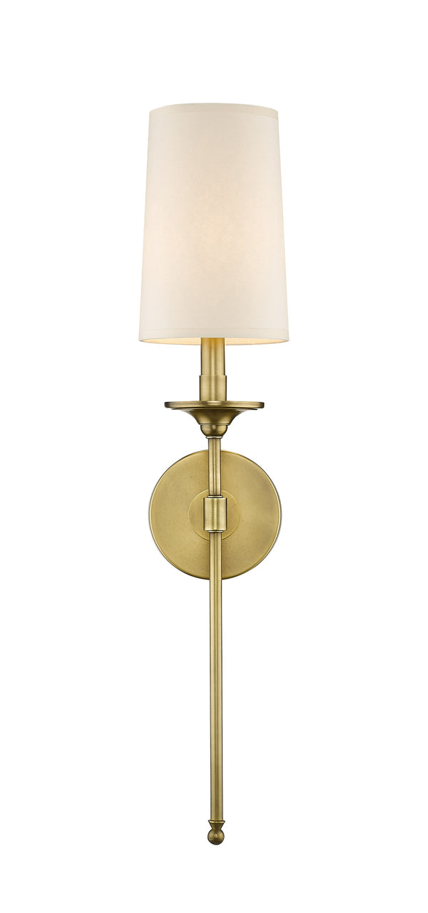 Emily 1 Light Wall Sconce in Rubbed Brass Finish