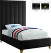 Glenda Twin Bed In Black Velvet