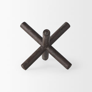 Astericks III (Small) 6L x 6W Brown Metal Decor Object