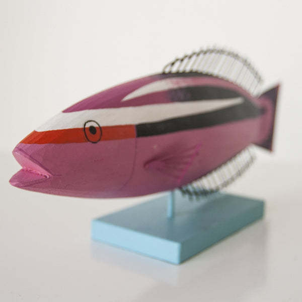 Pink 5"H Wrasse Fish Sculpture