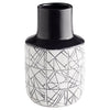 Medium Dark Zenith Vase in Blue and White