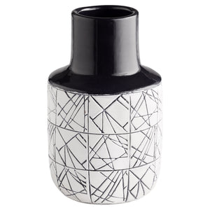 Medium Dark Zenith Vase in Blue and White