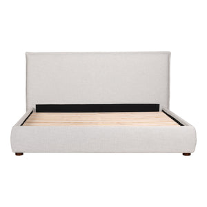 Moe's Luzon King Bed in Light Grey Linen