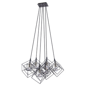 Artistry AC11119PN Chandelier in Matte Black & Polished Nickel