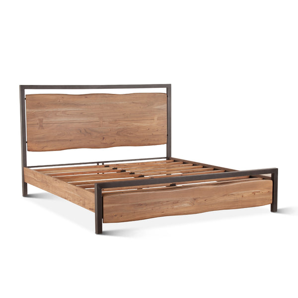 Aspen Queen Bed, Smoked Acacia