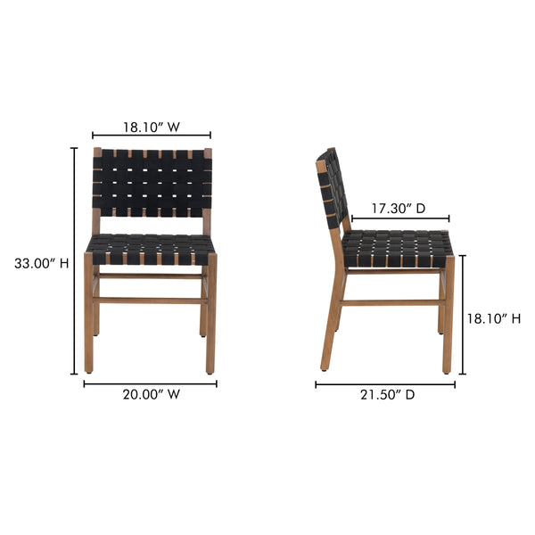 Mira Outdoor Dining Chair with Teak Frame