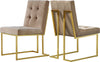 Benny Dining Chair In Beige Velvet