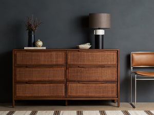 Sydney 6 Drawer Dresser In Brown Wash