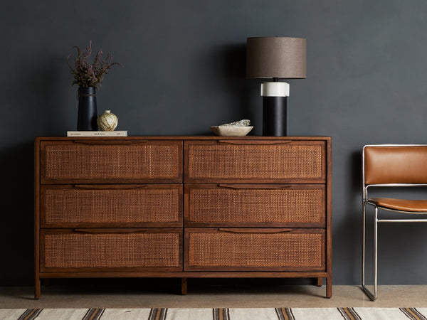 Sydney 6 Drawer Dresser In Brown Wash