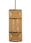 Congruent 1-Light Iron and Cotton Pendant