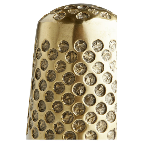 Sewing Thimble Token in Aged Brass