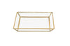 Brass & Glass Tray Square Large