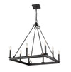Barclay 8 Light Chandelier in Matte Black Finish