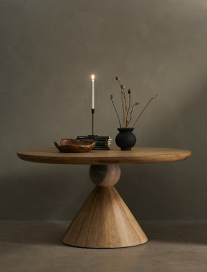 Bibianna Dining Table In Smoked Honey In Blush