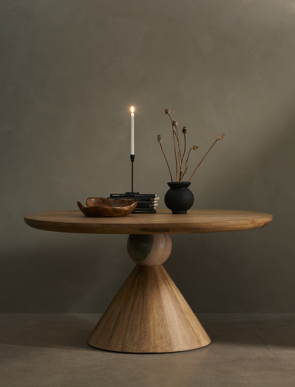 Bibianna Dining Table In Smoked Honey In Blush