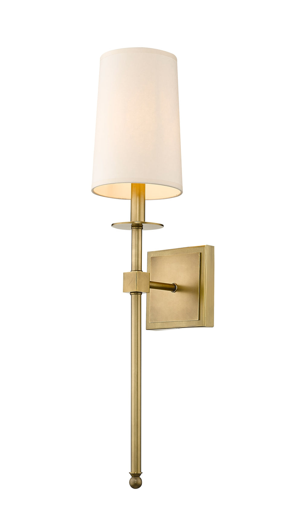 Camila 1 Light Wall Sconce in Rubbed Brass Finish