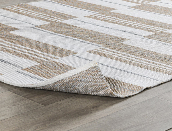 Indoor/Outdoor Colton Stripe Rug 5'x8' - Ivory/Multi