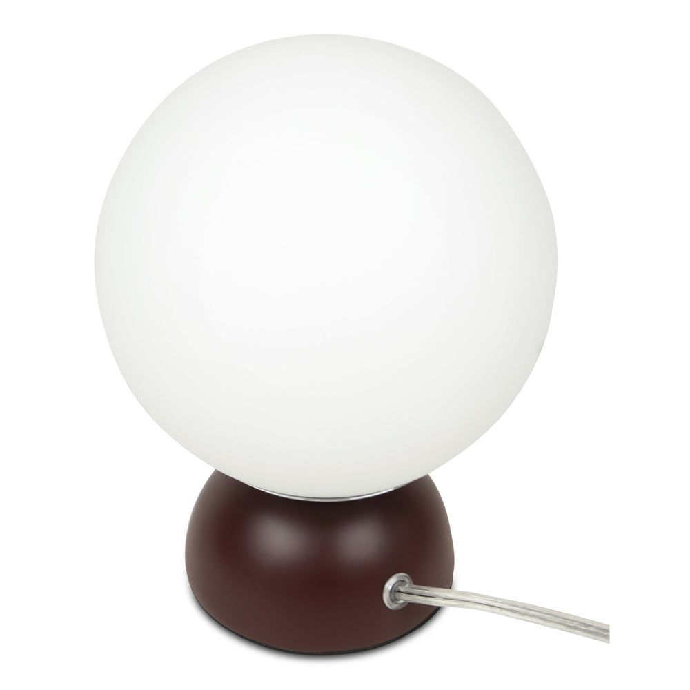 Moe's Ovi Table Lamp with Opal Globe in Deep Red