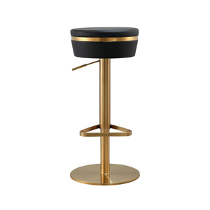 Astro Black and Gold Adjustable Stool