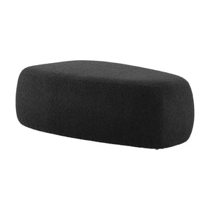 Carlese Boucle Big Ottoman, Palladian Charcoal