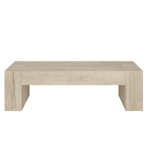 Bristol Solid Wood Coffee Table - Aged Cream Finish