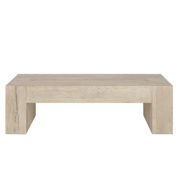 Bristol Solid Wood Coffee Table - Aged Cream Finish