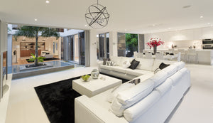 Cavallo 10 Light Pendant  in Hammered Black + Chrome Finish