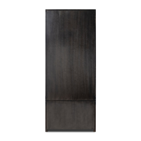 Admont Bookcase In Worn Black Veneer